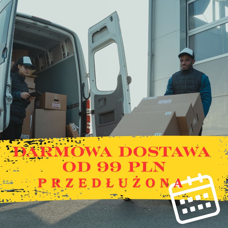 Promocja darmowej dostawy w sklepie MultiMaszyny – bezpłatna wysyłka wszystkich zamówień od 99 zł na maszyny i części ogrodnicze.