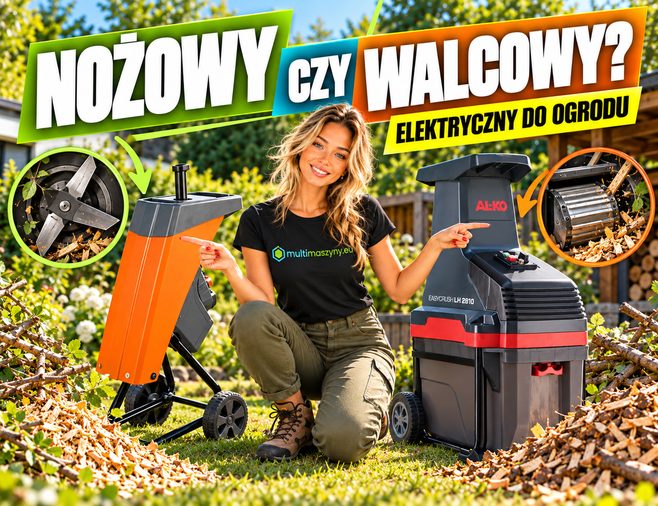 Rozdrabniacz nożowy czy walcowy? Jak wybrać elektryczny do ogrodu