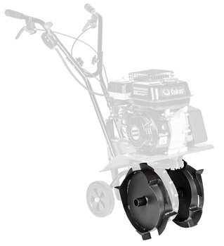 CEDRUS GL07 koła żelazne z ośkami do glebogryzarki 31 mm 340 mm 6 łopat