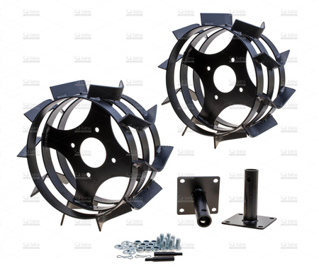 Koła żelazne z ośkami glebogryzarki CEDRUS GL01 kpl.