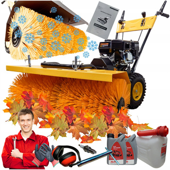 Zamiatarka spalinowa GRASS VEGA KCB25-F 3w1 Loncin 196 cm³ – szerokość 80 cm