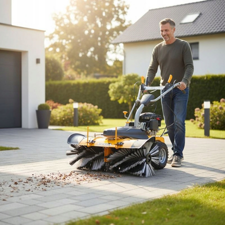 Zamiatarka spalinowa GRASS VEGA VG100V-D Loncin 196 cm³ – szerokość 100 cm