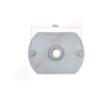 PIASTA NOŻA GGP STIGA CASTEL GARDEN 22,2mm H53mm ( 122463012/2 , 22463012/0 , 17-503 )