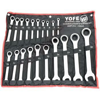 KLUCZE   20 PCS PŁASKO OCZKOWE GRZECHOTKA