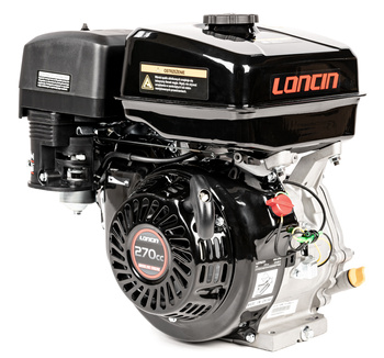 Loncin G270F-G silnik spalinowy 270 cm³ 6,0 kW z poziomym wałem stożkowym 22,2 mm / 106 mm
