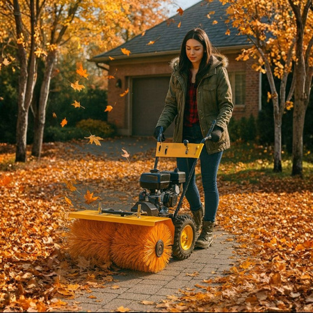 Zamiatarka spalinowa GRASS VEGA KCB25-F 3w1 Loncin 196 cm³ – szerokość 80 cm