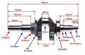 WAŁ KORBOWY HONDA GX390 25 mm ( 13310-ZF6-W21 )
